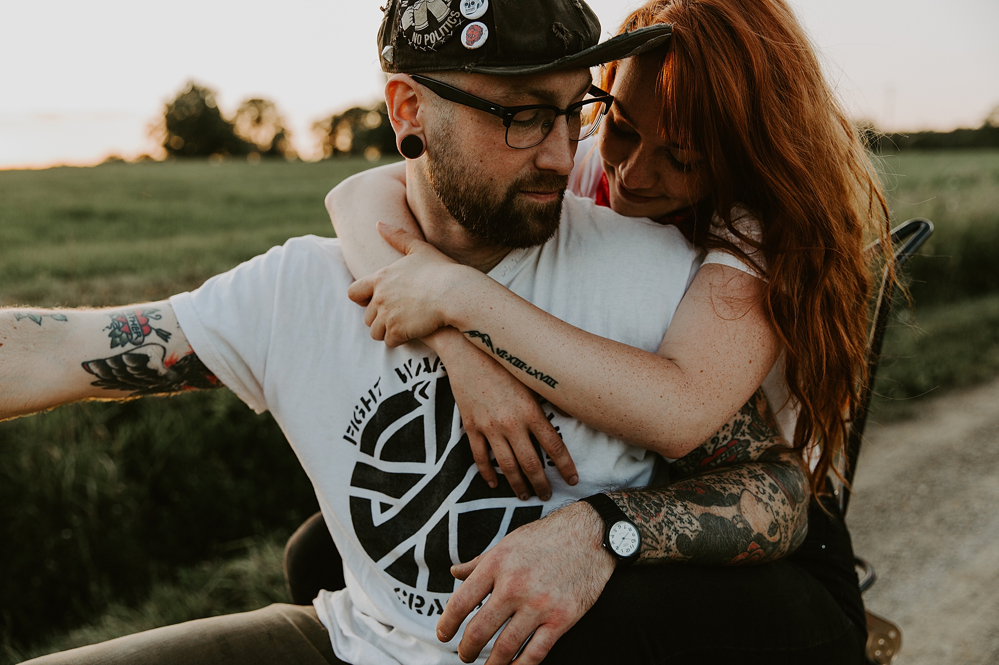 motorcycle engagement session