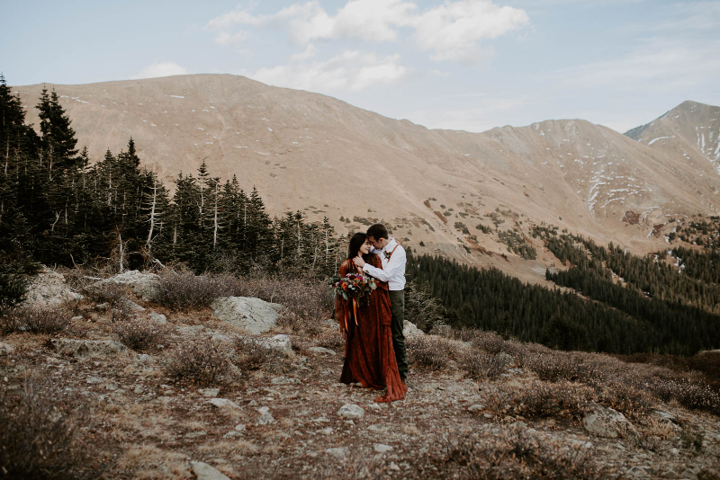 Mountain engagement photos in the US