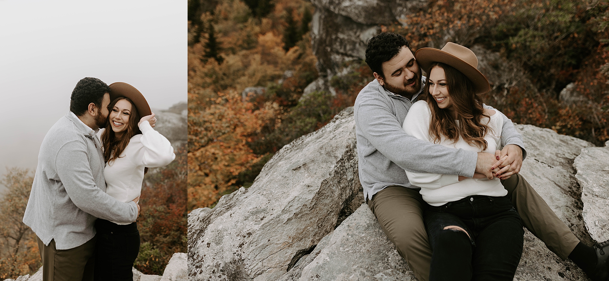winter engagement photos, Mariah Treiber Photography, Asheville + Boone NC engagement locations