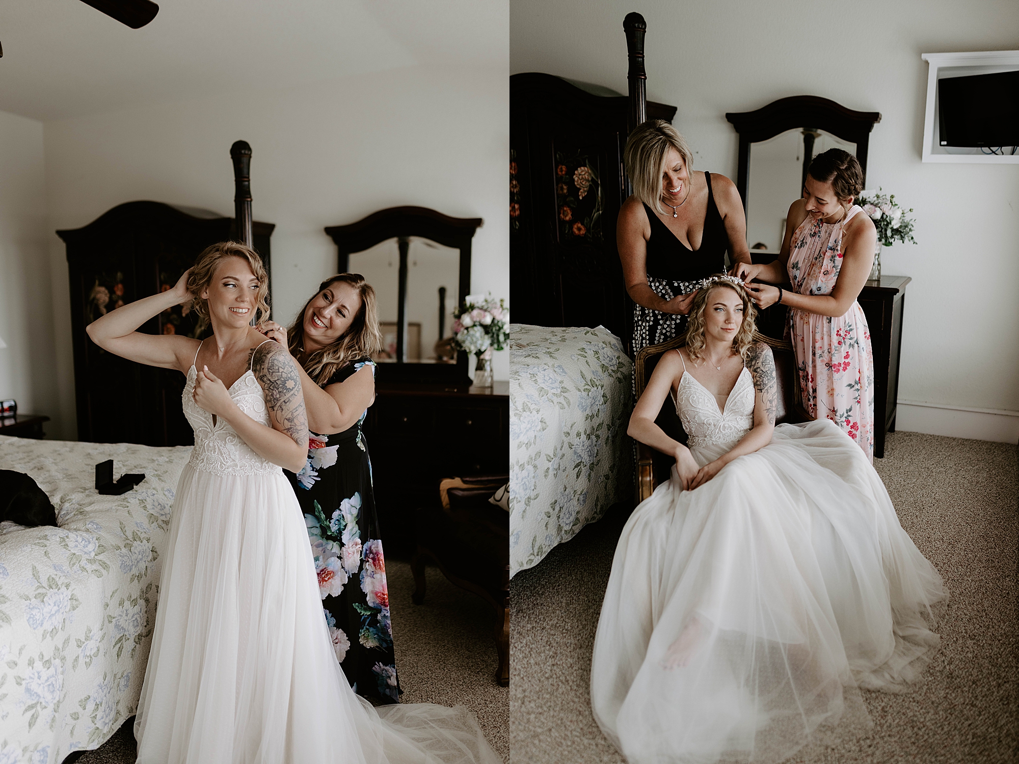 photos in bridal suite