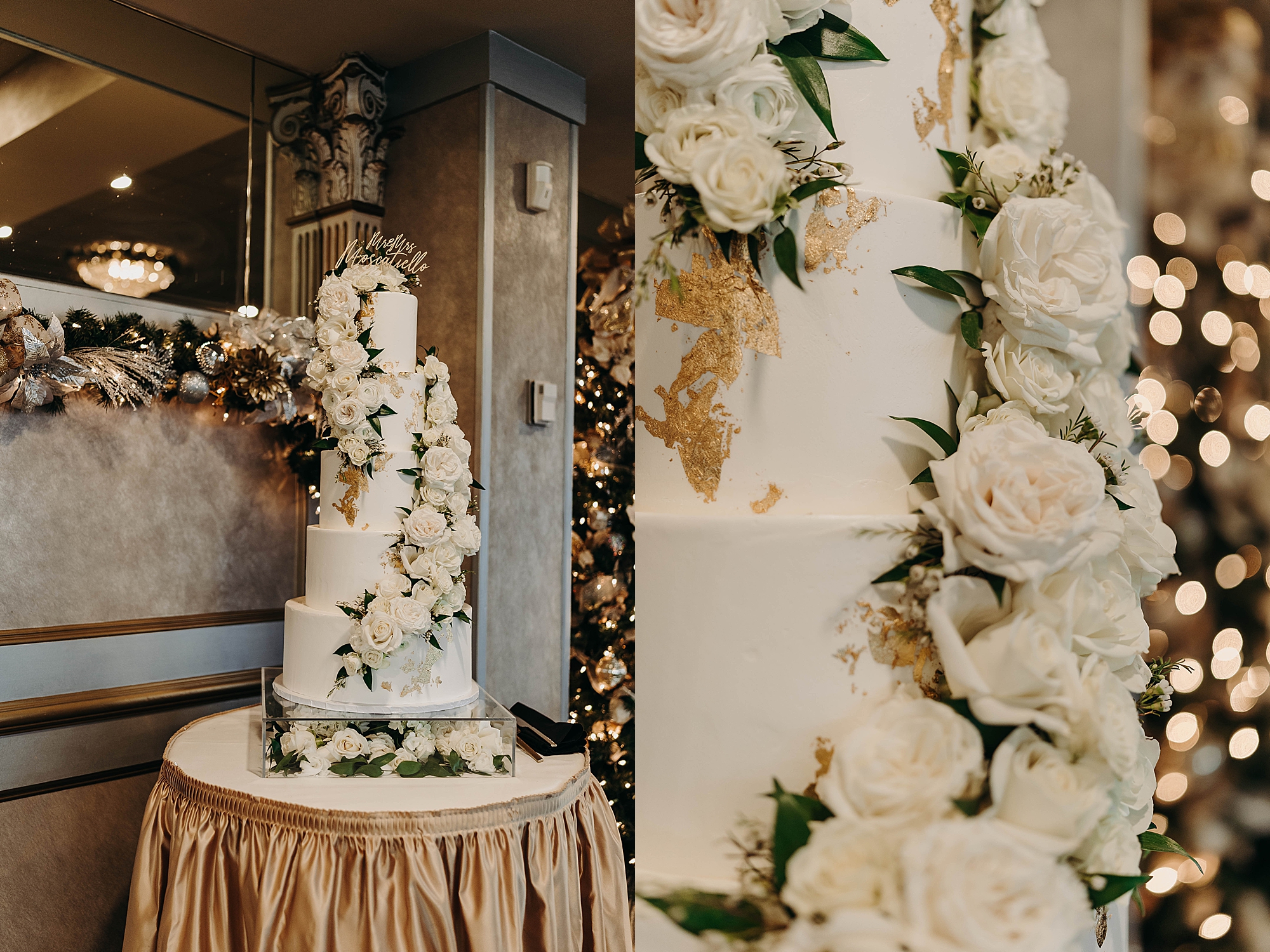 5-tier wedding cake 