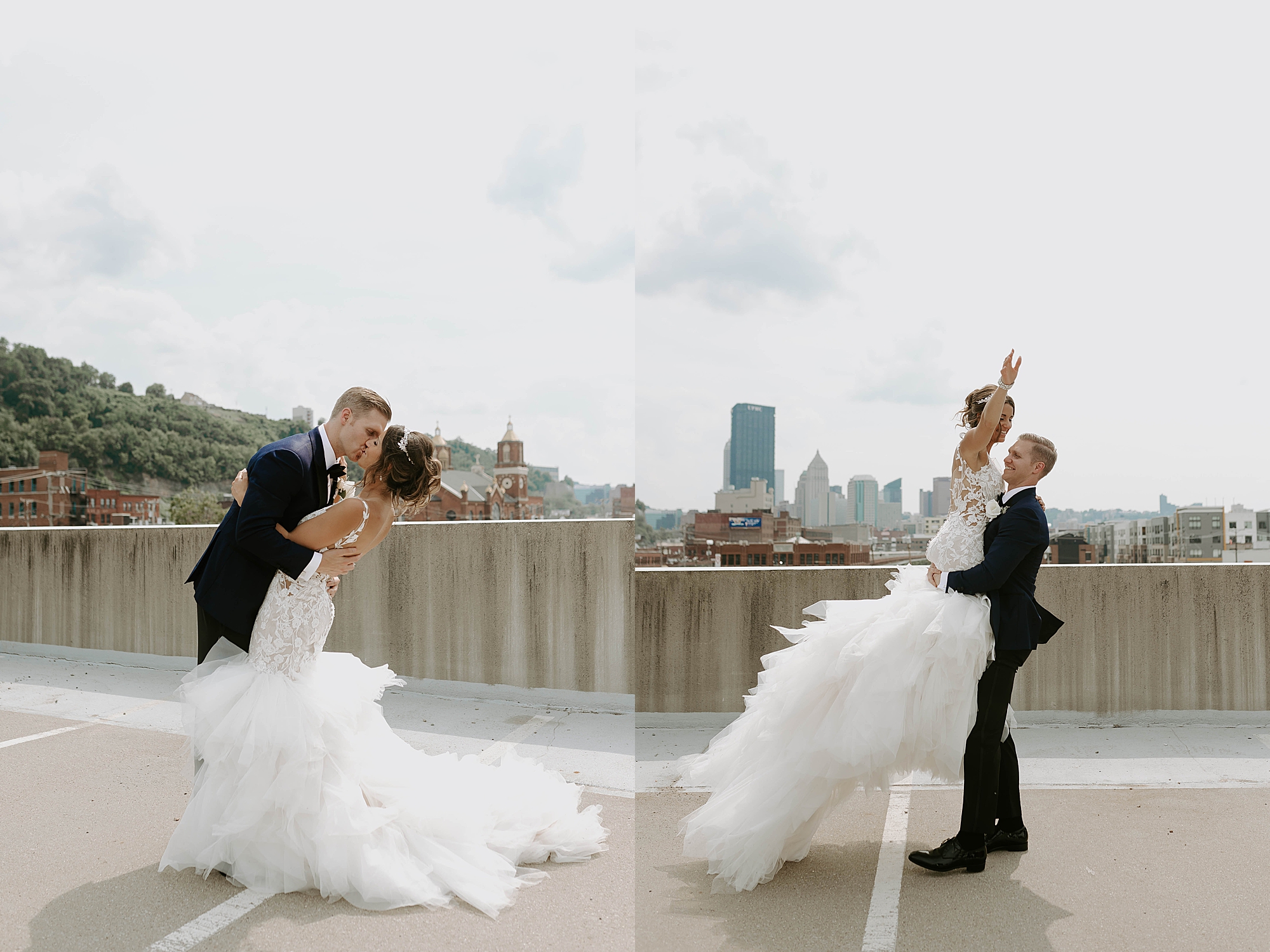 rooftop wedding photos