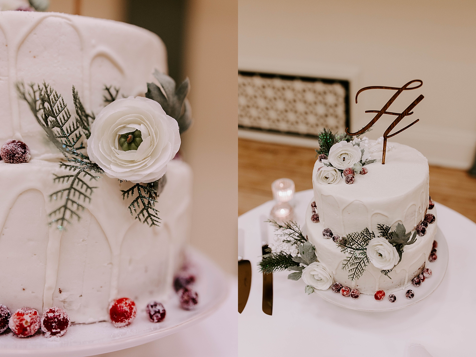 winter wedding cake design