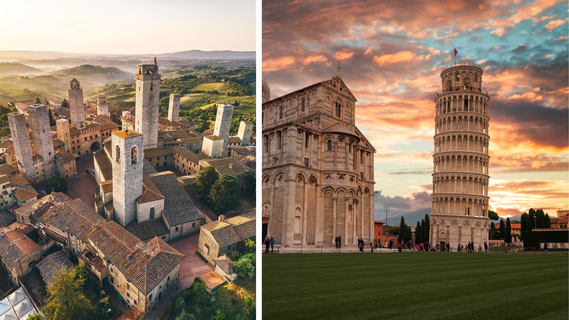 San Gimignano & the Leaning Tower of Pisa, Italy, wedding destinations